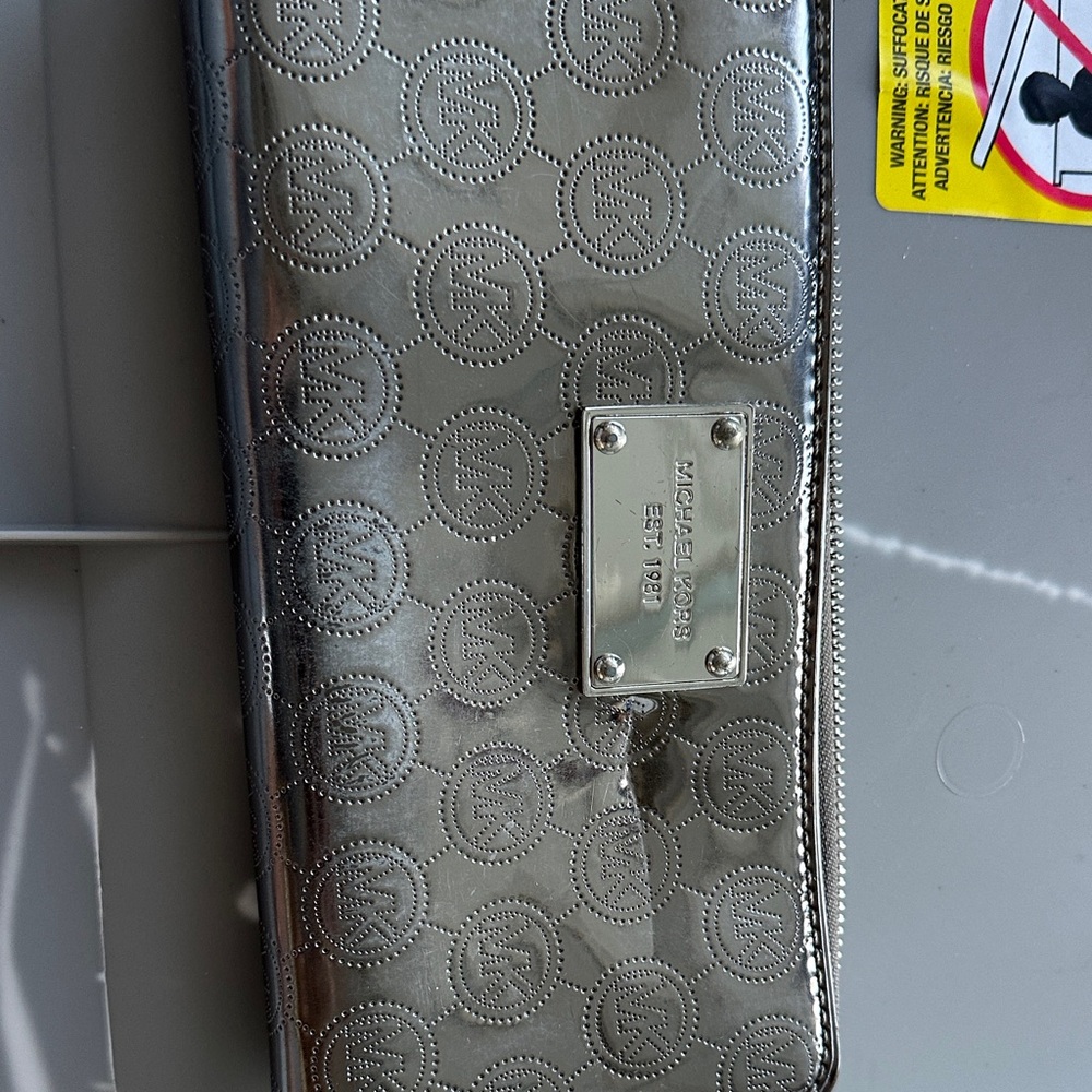 Michael Kors Metallic Silver Wallet